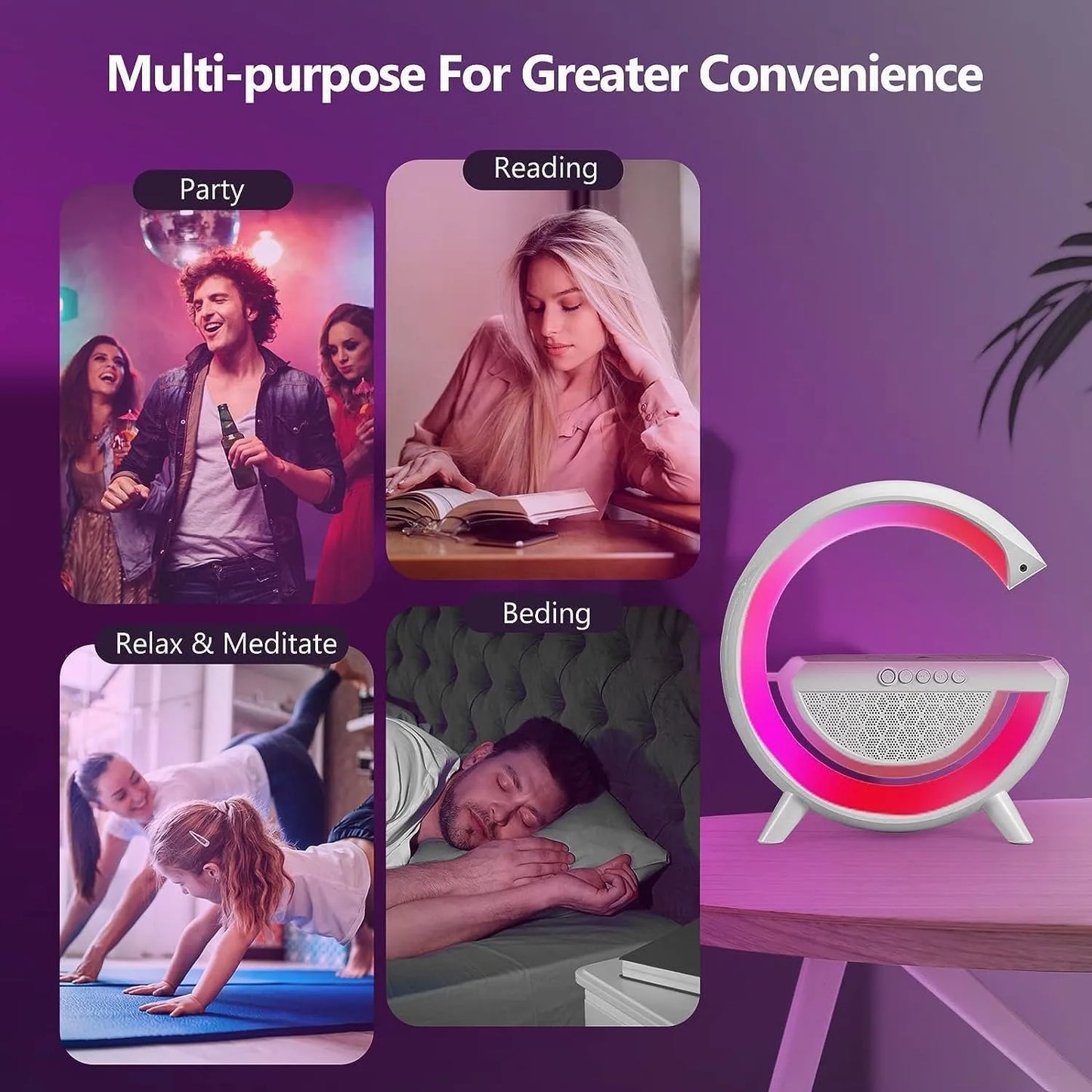 G-Shaped 3 in 1 Bluetooth Speaker with FM Radio || مكبر صوت بلوتوث 3 في 1 على شكل حرف G مع راديو