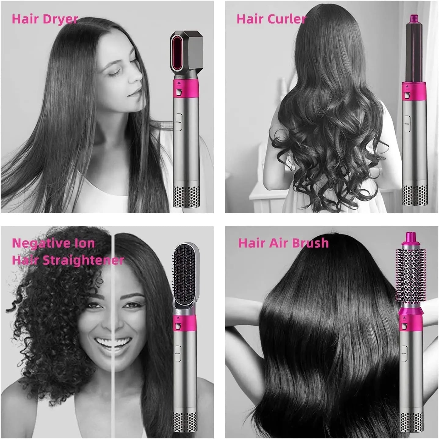 5 In 1 Hot Air Styler Curler Brush || فرشاة تجعيد الشعر بالهواء الساخن 5 في 1