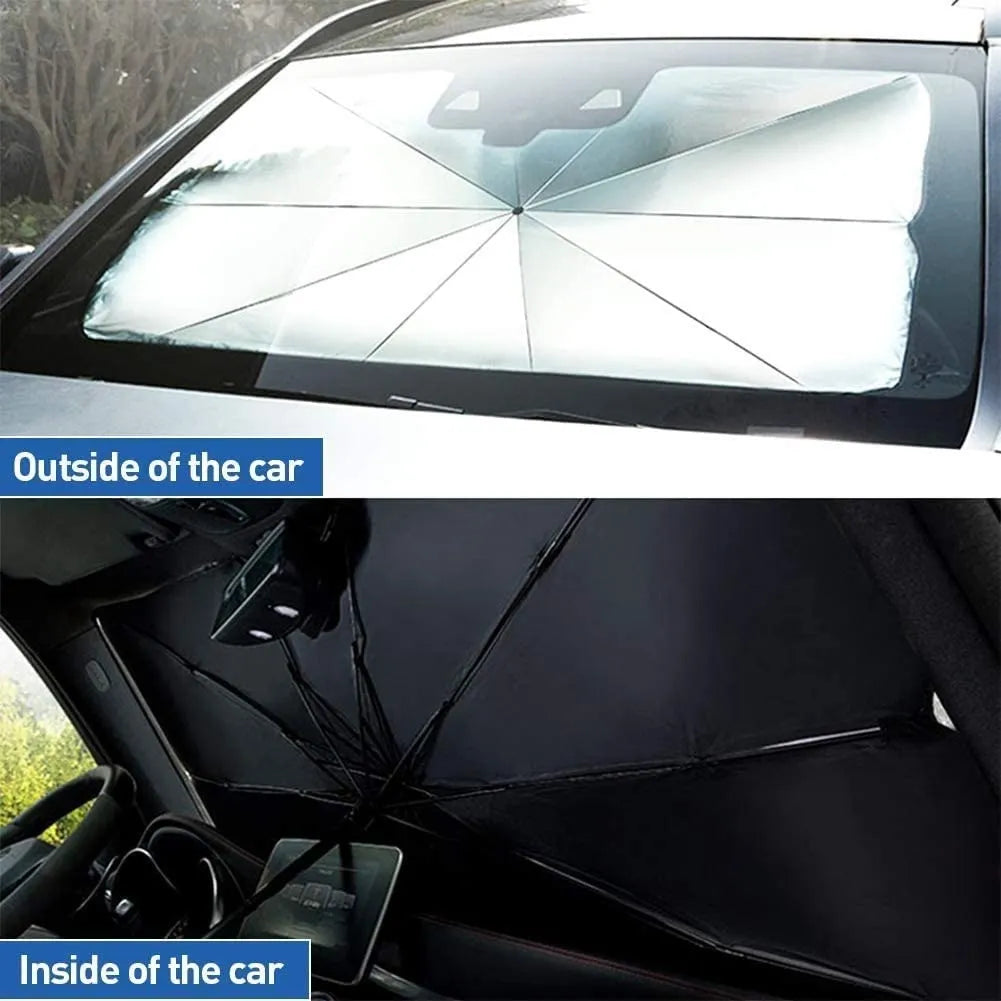 Car Windshield Sun Shade Umbrella || مظلة واقية من الشمس للزجاج الأمامي للسيارة
