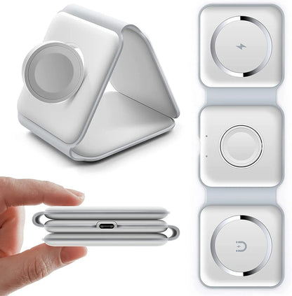 3 In 1 Wireless Folded Charging Pad || لوحة شحن لاسلكية قابلة للطي 3 في 1