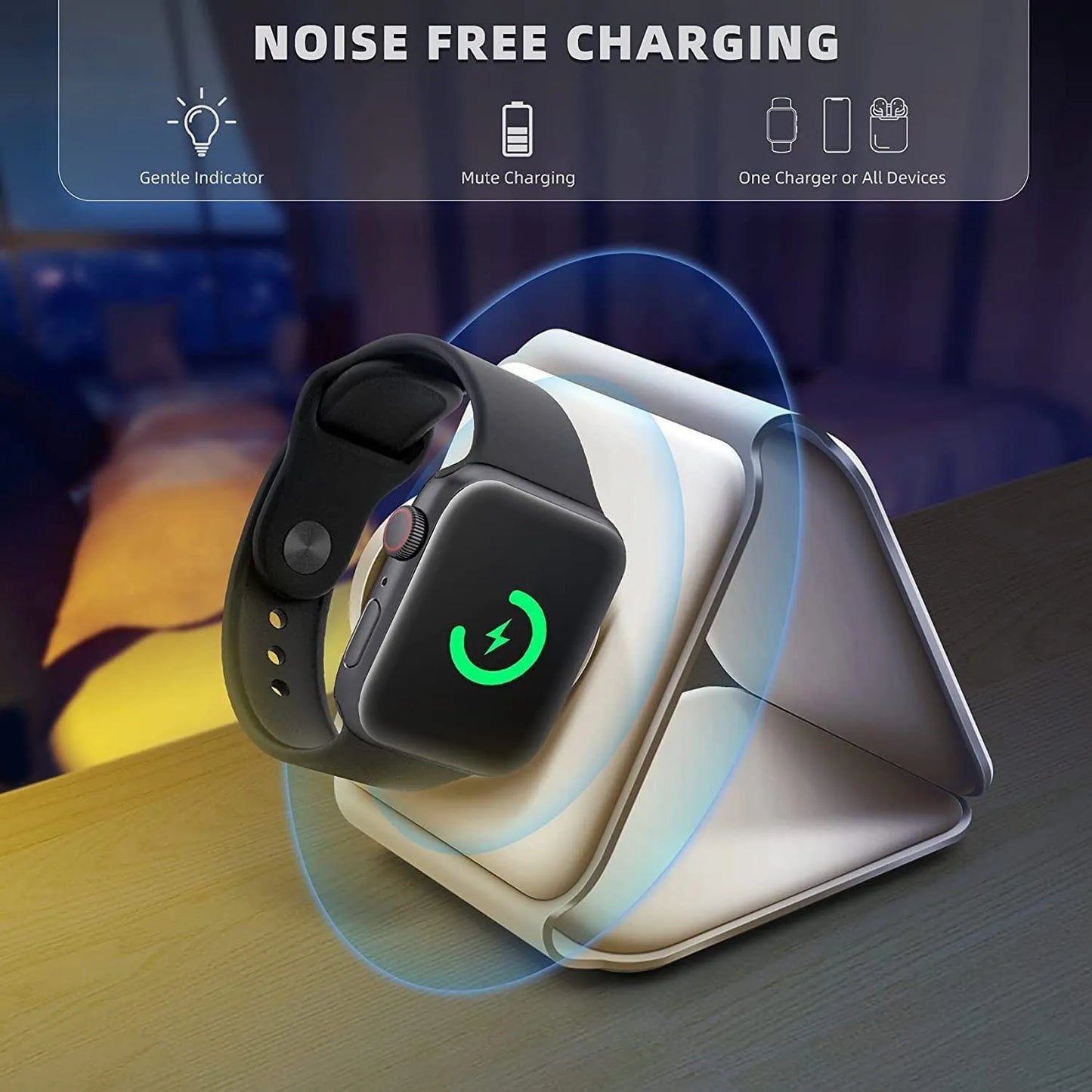 3 In 1 Wireless Folded Charging Pad || لوحة شحن لاسلكية قابلة للطي 3 في 1