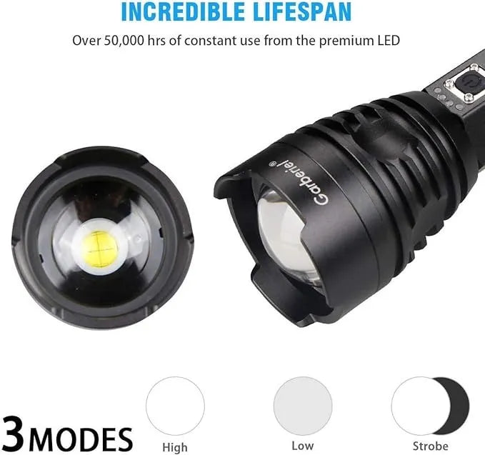 P90 LED Rechargeable Laser Flashlight || مصباح يدوي ليزر قابل لإعادة الشحن P90