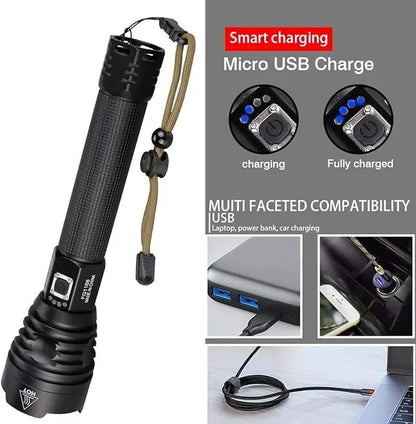 P90 LED Rechargeable Laser Flashlight || مصباح يدوي ليزر قابل لإعادة الشحن P90