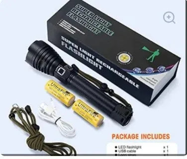 P90 LED Rechargeable Laser Flashlight || مصباح يدوي ليزر قابل لإعادة الشحن P90
