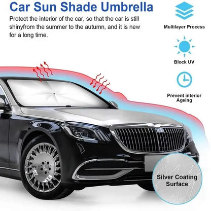 Car Windshield Sun Shade Umbrella || مظلة واقية من الشمس للزجاج الأمامي للسيارة